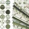 12Pcs 18" x 22" Christmas Fat Quarter Fabric Bundles Watercolor Green Christmas Tree Printed Quilting Patchwork Cotton Craft Fabric Pre-Cut Square Sheets for DIY Patchwork Sewing Crafting